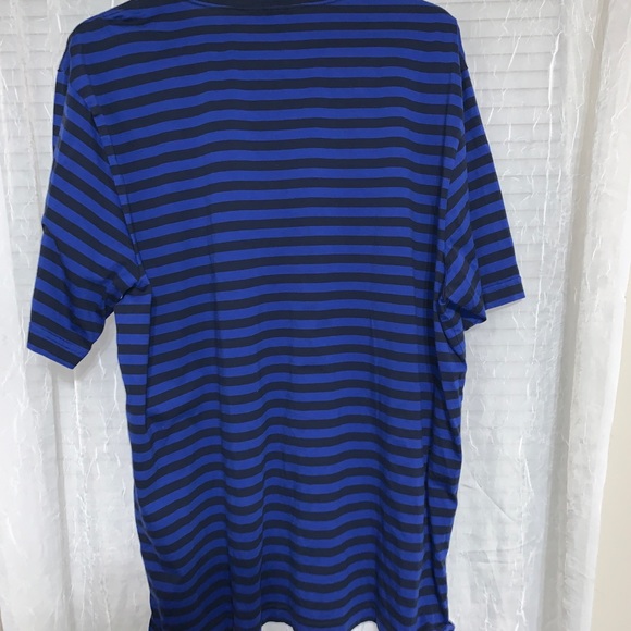 Brooks Brothers Blue & Black Striped T-Shirt/XXL - Picture 2 of 4